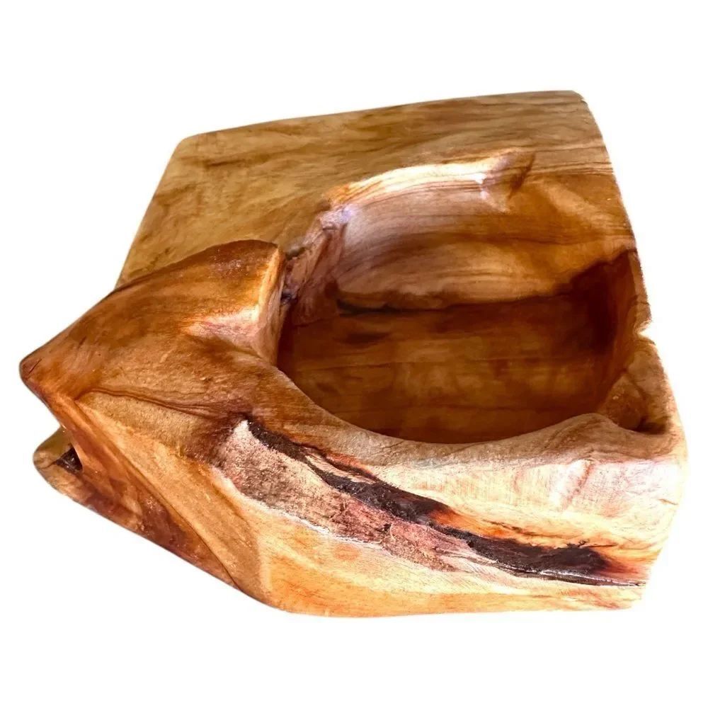 Rustic Natural Wooden Carved
Bowl - Decorative, Smudging, or
Tabletop Ac…